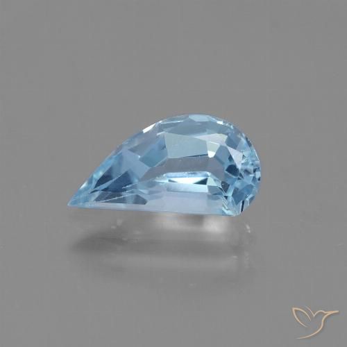 1.39ct 天然 天蓝 黄玉, 花式切割, VVS-VS