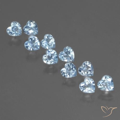 2.83天然托帕石，心形，4×4毫米，VS
