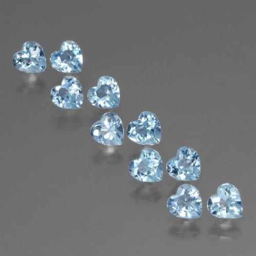 2.95天然托帕石，心形，4.1×4毫米，VS