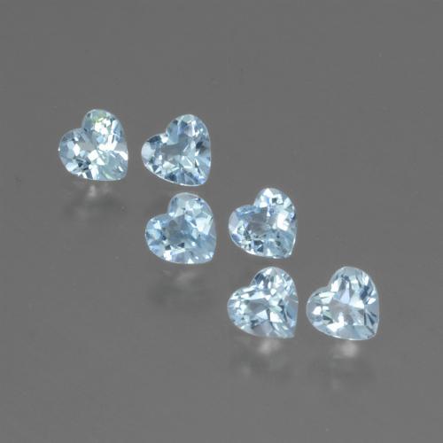 1.71天然托帕石，心形，4×4毫米，VS