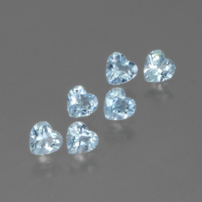 1.71天然托帕石，心形，4×4毫米，VS