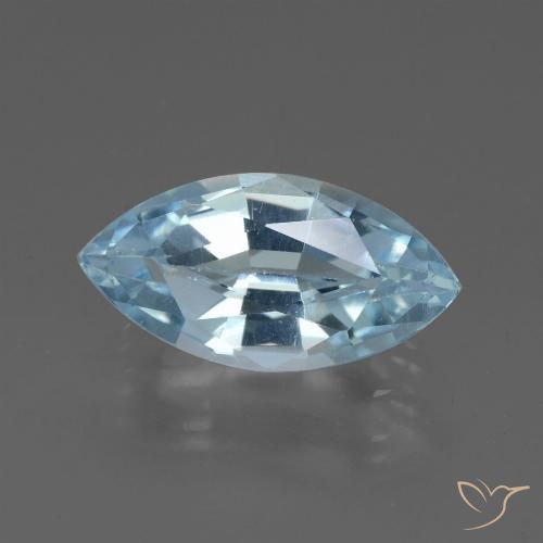 2.22ct 天然 天蓝 黄玉, 榄尖形, VVS