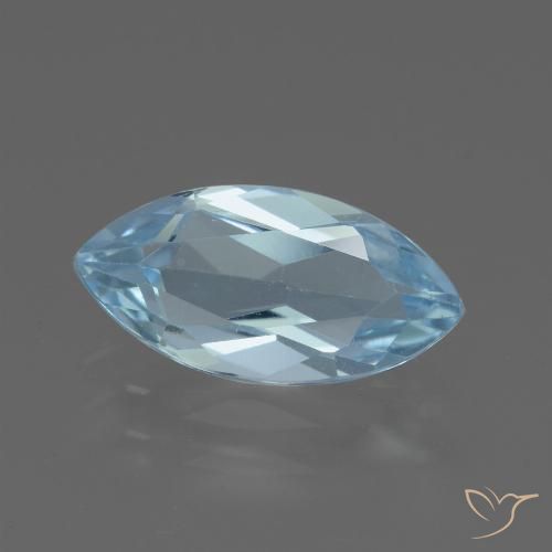 2.05ct 天然 天蓝 黄玉, 榄尖形, VVS