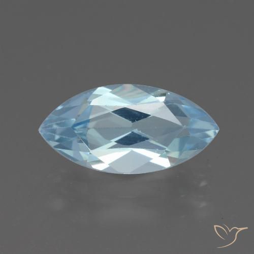 2.22ct 天然 天蓝 黄玉, 榄尖形, VVS-VS