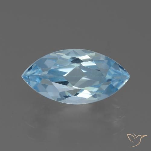 2.81ct 天然 天蓝 黄玉, 榄尖形, VVS