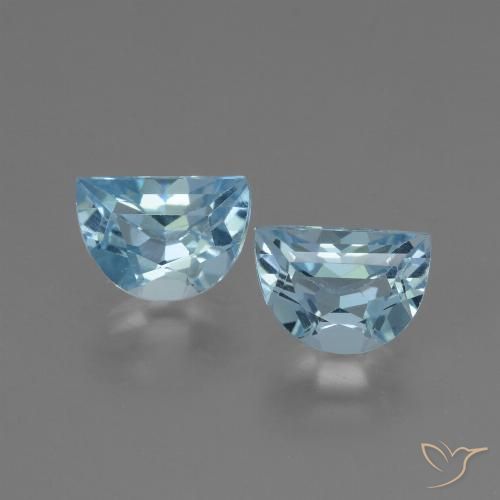 2.21ctw 天然 天蓝 黄玉, 花式切割, VVS-VS