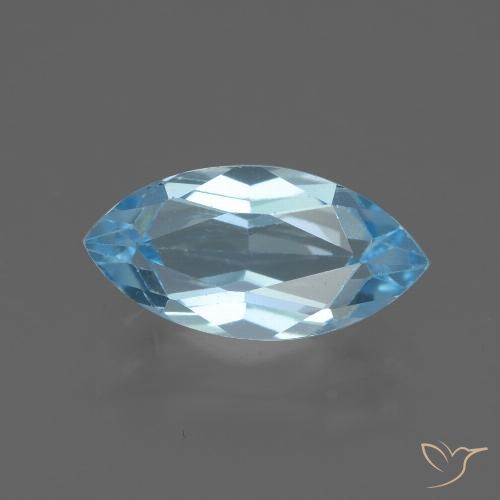 2.52ct 天然 天蓝 黄玉, 榄尖形, VVS