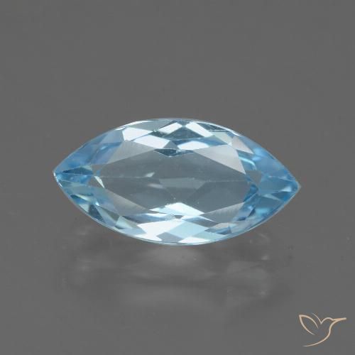 2.35ct 天然 天蓝 黄玉, 榄尖形, VVS-VS