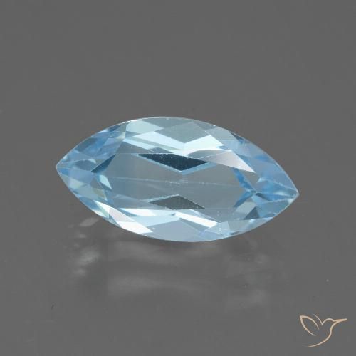 2.40ct 天然 天蓝 黄玉, 榄尖形, VVS