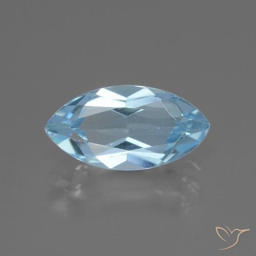 2.34ct 天然 天蓝 黄玉, 榄尖形, VVS-VS