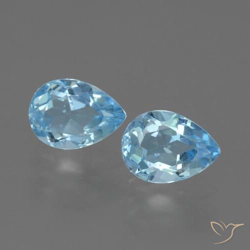 1.79ctw 天然 天蓝 黄玉, 梨形, VVS-VS