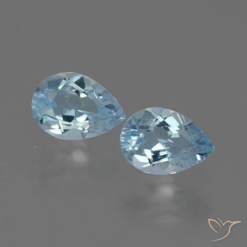 1.53ctw 天然 天蓝 黄玉, 梨形, VVS-VS