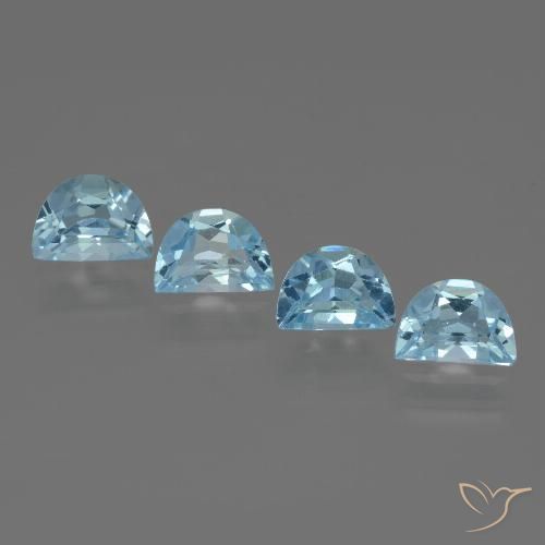3.86ctw 天然 天蓝 黄玉, 花式切割, VVS-VS