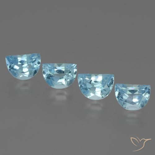 3.69ctw 天然 天蓝 黄玉, 花式切割, VVS-VS