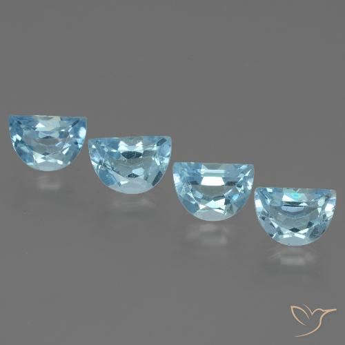 3.94ctw 天然 天蓝 黄玉, 花式切割, VS