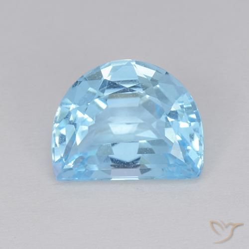 3.48ct 天然 天蓝 黄玉, 花式切割, VVS