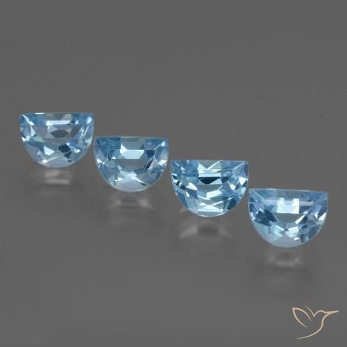 4.45ctw 天然 天蓝 黄玉, 花式切割, VVS-VS