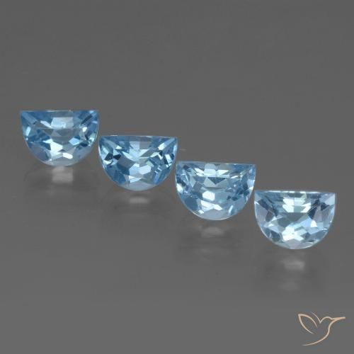 4.24ctw 天然 瑞士蓝 黄玉, 花式切割, VVS-VS