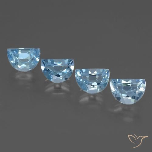 3.91ctw 天然 天蓝 黄玉, 花式切割, VVS-VS
