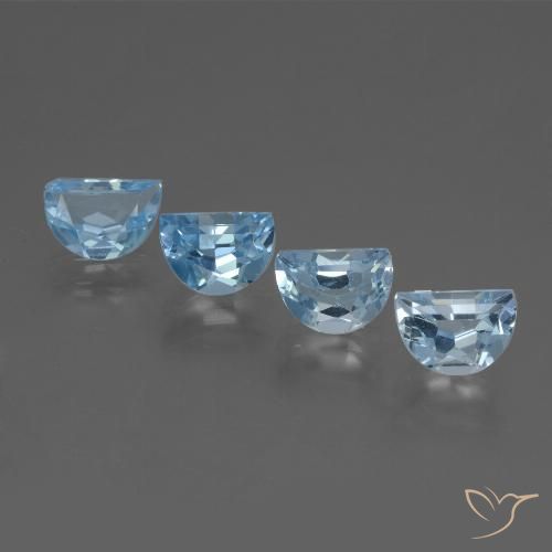 3.52ctw 天然 天蓝 黄玉, 花式切割, VVS-VS