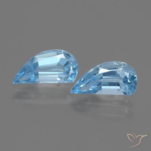 2.92ctw 天然 天蓝 黄玉, 花式切割, VVS