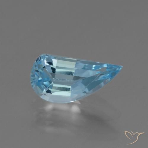1.36ct 天然 天蓝 黄玉, 花式切割, VVS