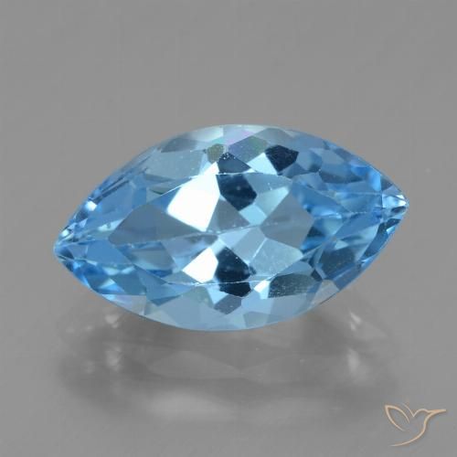 4.27ct 天然 瑞士蓝 黄玉, 榄尖形, VVS-VS