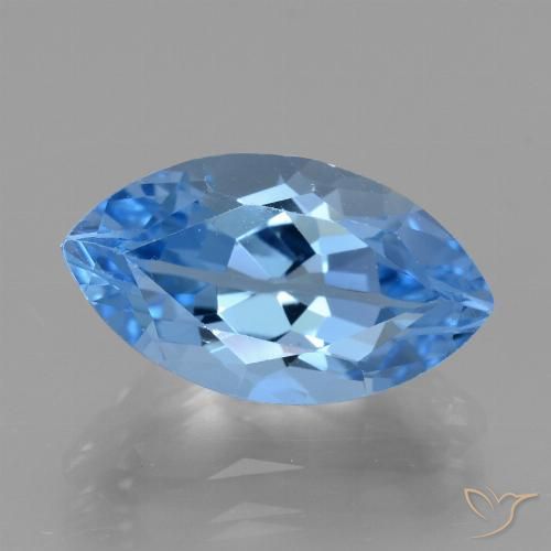4.71ct 天然 瑞士蓝 黄玉, 榄尖形, VVS