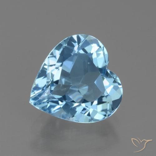 2.73ct 天然 天蓝 黄玉, 心形, VVS