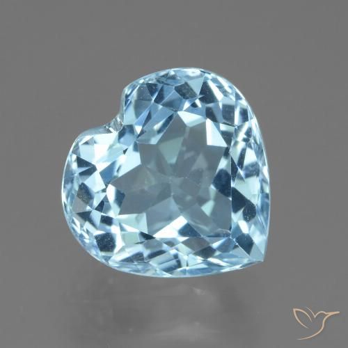 3.23ct 天然 瑞士蓝 黄玉, 心形, VVS