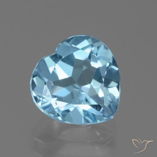 3.02ct 天然 天蓝 黄玉, 心形, VVS