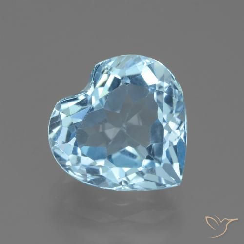2.83ct 天然 天蓝 黄玉, 心形, VVS