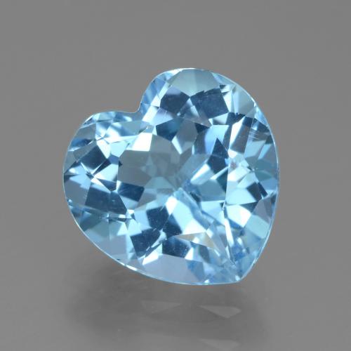 3.14ct 天然 瑞士蓝 黄玉, 心形, VVS