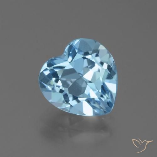 2.86ct 天然 天蓝 黄玉, 心形, VVS