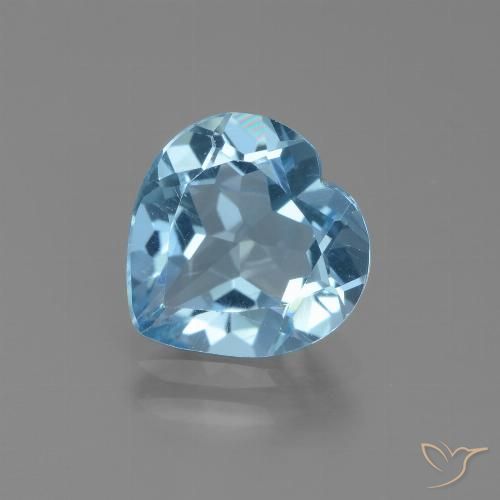 2.74ct 天然 天蓝 黄玉, 心形, VVS
