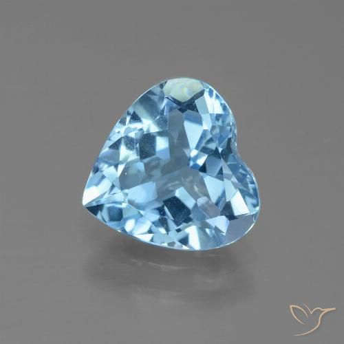 2.73ct 天然 天蓝 黄玉, 心形, VVS