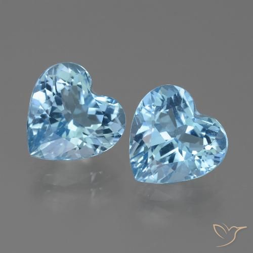 5.87ctw 天然 瑞士蓝 黄玉, 心形, VVS
