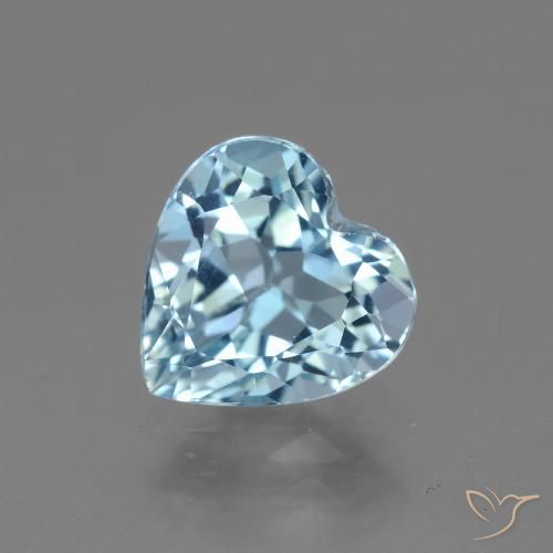 2.83ct 天然 天蓝 黄玉, 心形, VVS