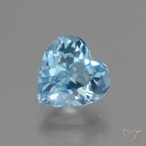 3.22ct 天然 瑞士蓝 黄玉, 心形, VVS