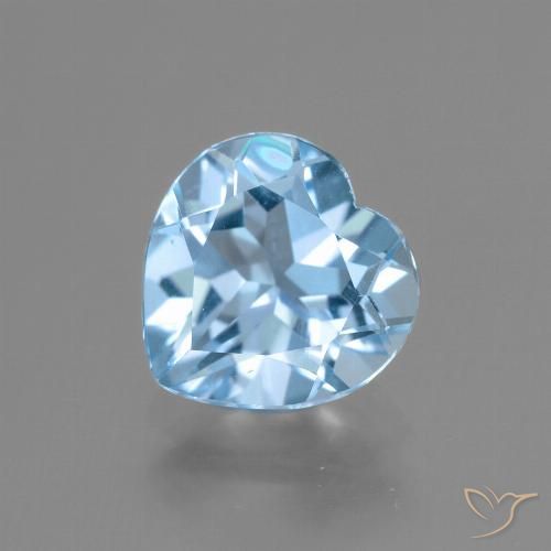 2.90ct 天然 天蓝 黄玉, 心形, VVS