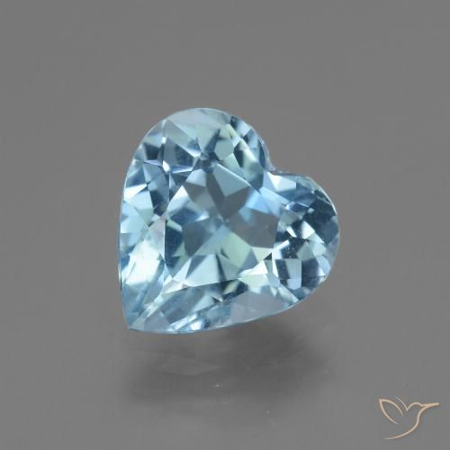 2.91ct 天然 天蓝 黄玉, 心形, VVS