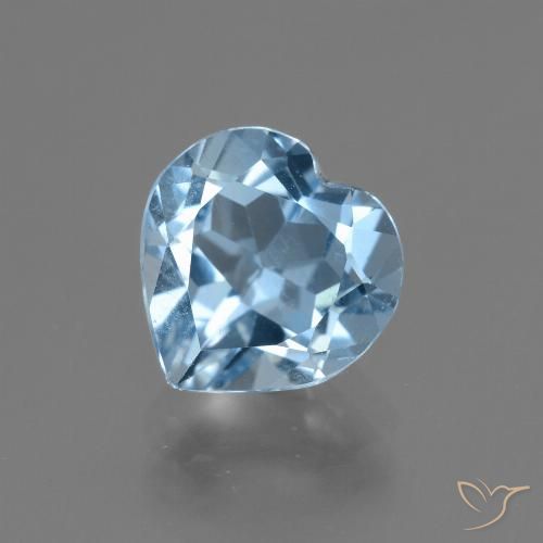 3.03ct 天然 天蓝 黄玉, 心形, VVS