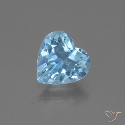 2.63ct 天然 天蓝 黄玉, 心形, VS