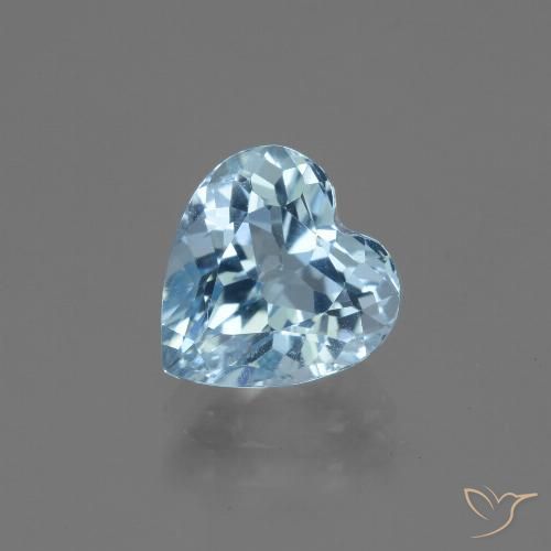 3.18ct 天然 天蓝 黄玉, 心形, VVS
