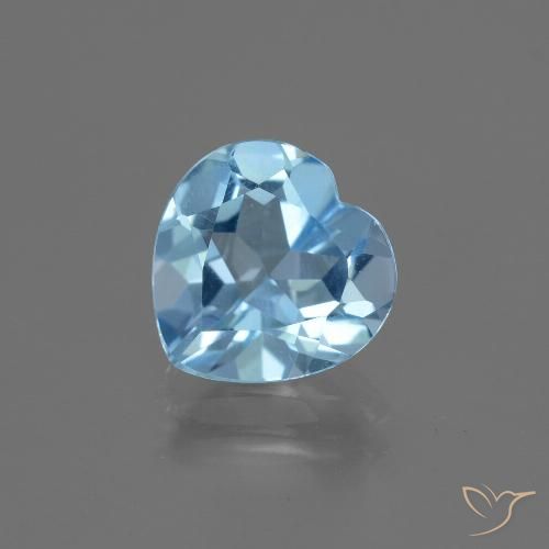 2.74ct 天然 天蓝 黄玉, 心形, VVS