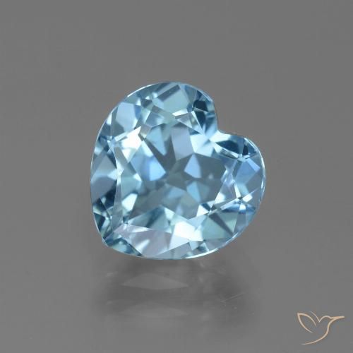 3.11ct 天然 天蓝 黄玉, 心形, VVS
