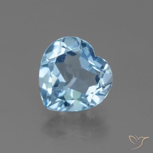 2.72ct 天然 天蓝 黄玉, 心形, VVS