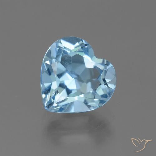 3.08ct 天然 天蓝 黄玉, 心形, VVS