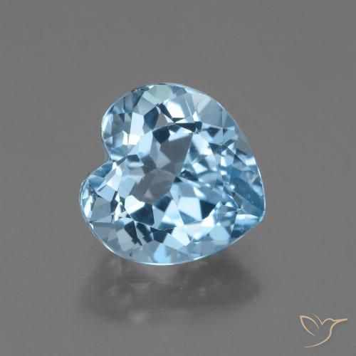 3.19ct 天然 天蓝 黄玉, 心形, VVS