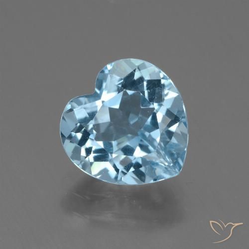 3.11ct 天然 瑞士蓝 黄玉, 心形, VVS